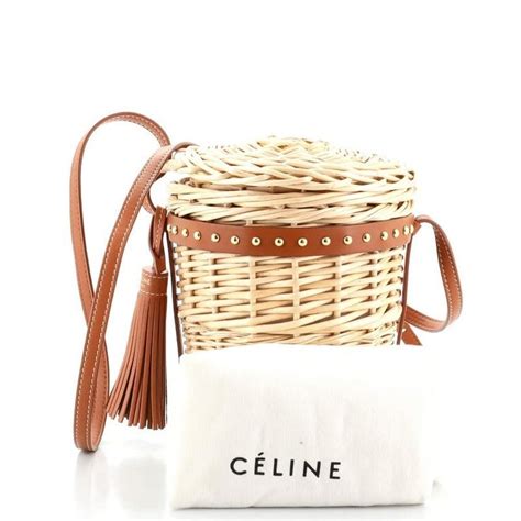 celine wicker mini panier bag.